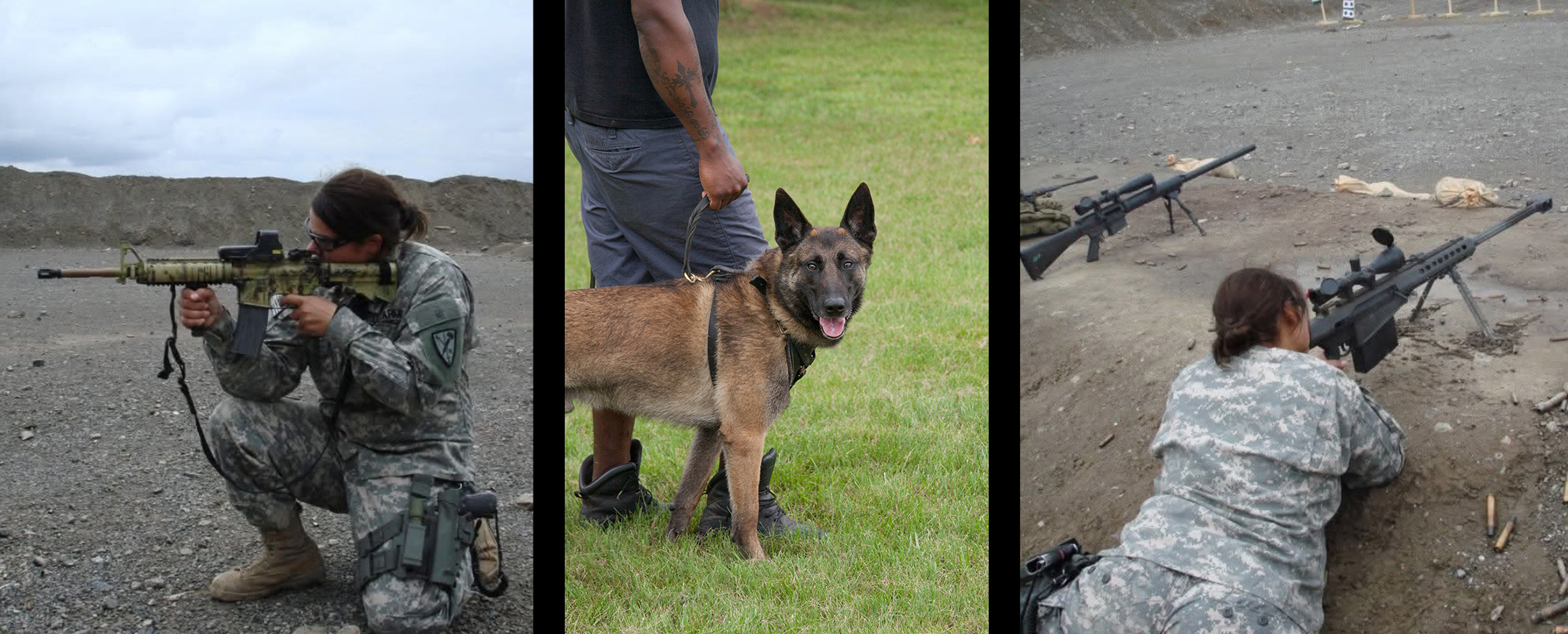 Military Soldier with Dog